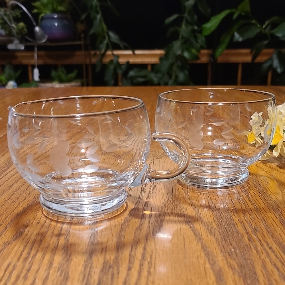 Princess House Cream & Sugar Bowl Set